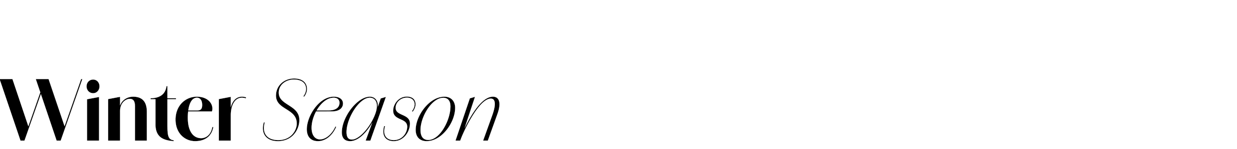 Winter Season Winter Season